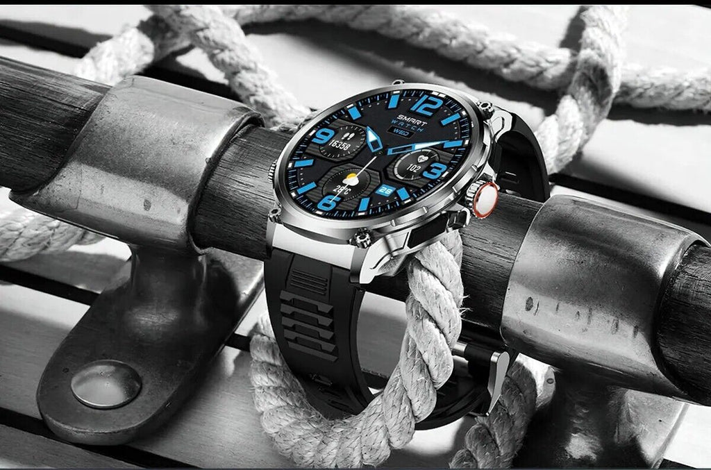 1.85" Ultra HD Smartwatch GPS Bluetooth Call Health Monitoring Watch Gym Gift